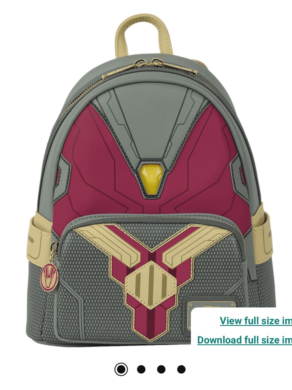 Loungefly Marvel Exclusive Avengers Vision
Light Up Cosplay Mini Backpack